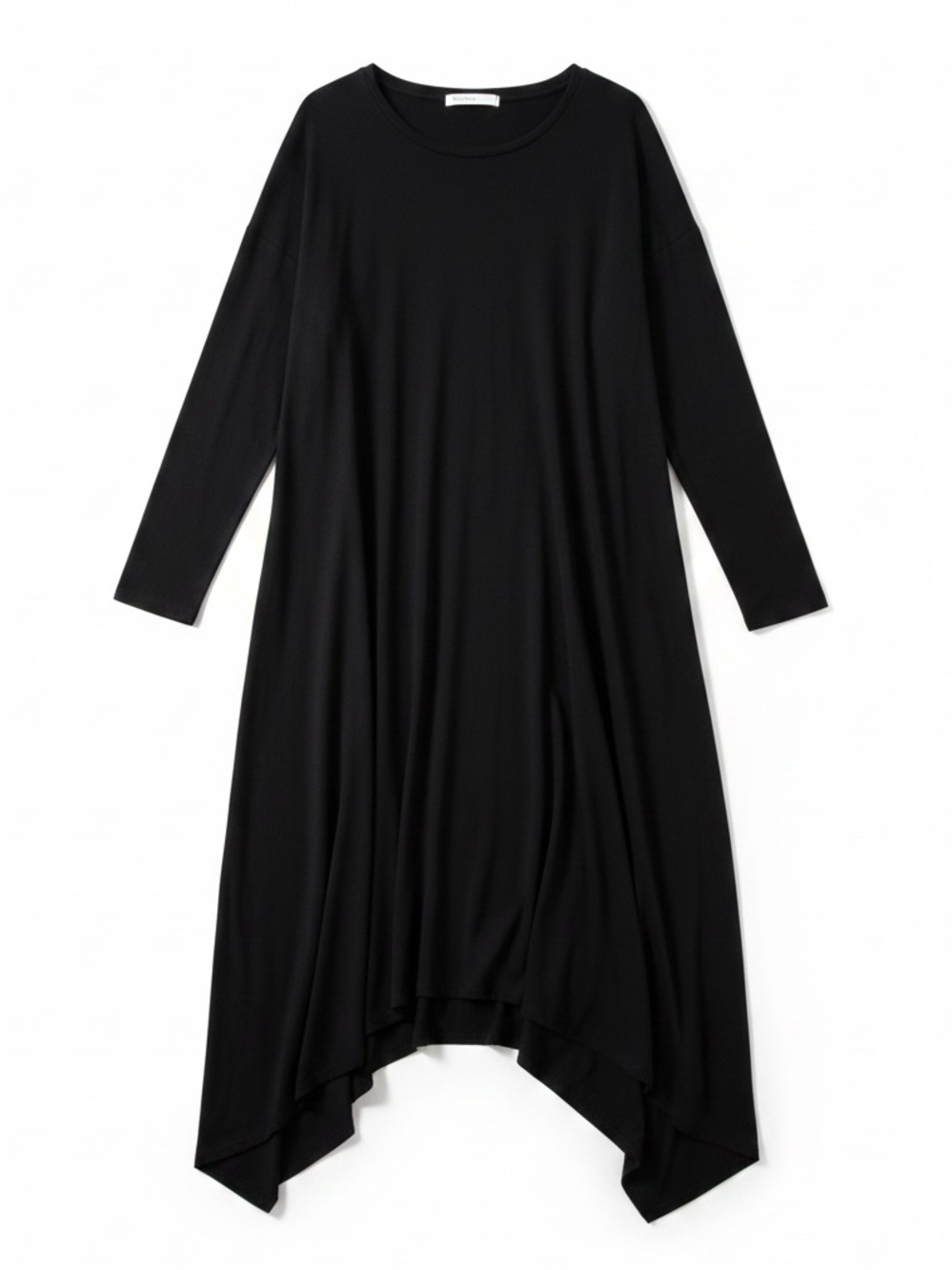 Rohb by Joyce Azria Black Relaxed Fit Asymmetrical Lagenlook Midi Dress Large - Picture 2 of 10